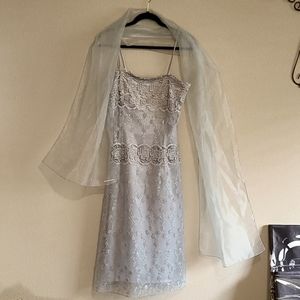 Jessica McClintock, baby blue, formal dress